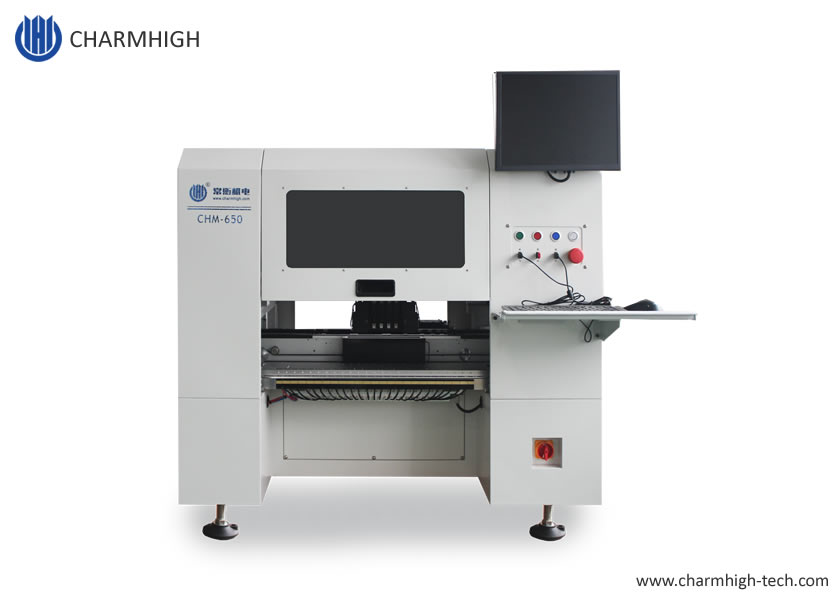 Auto PCB Conveyor Bench Top 4 Heads SMT Pick and Place Machine CHM-650 Ball Screw CPK≥1.0