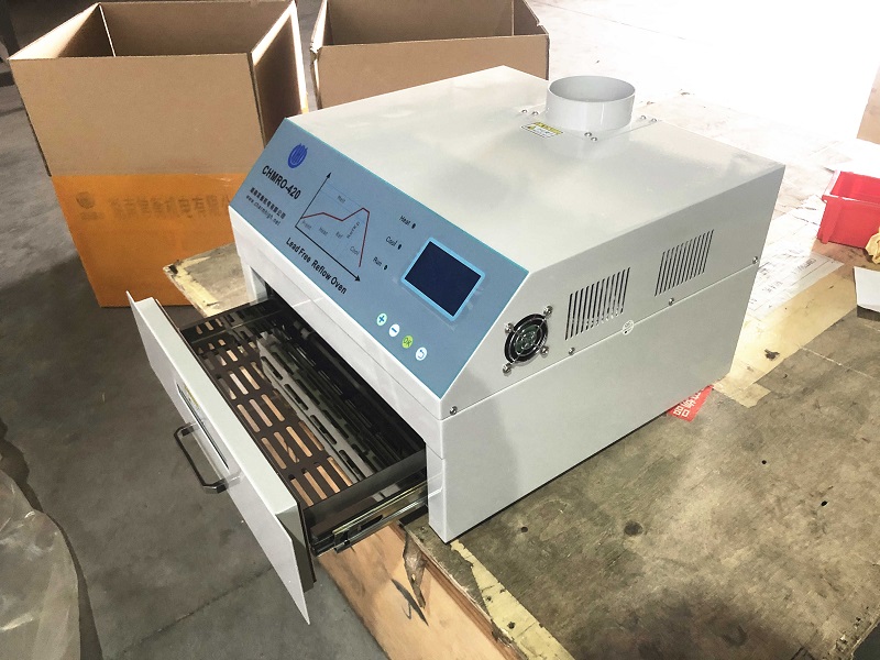 Small SMT Production Line: CHMT36VA SMT Pick and Place Machine + 3040 Stencil Printer + 420 Reflow Oven