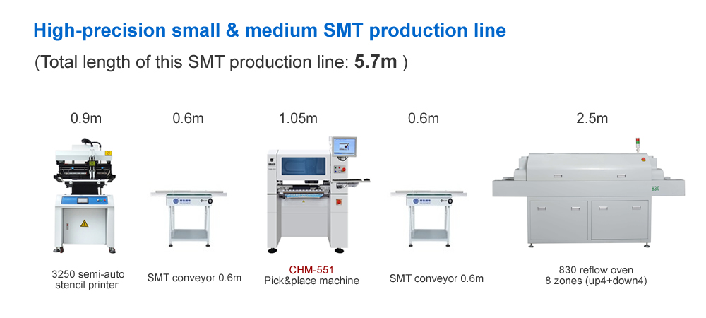 CHM-830 Vertical SMT Reflow Oven Hot Air 8 Temp Zones 1400*300mm Heating Station Soldering Machine