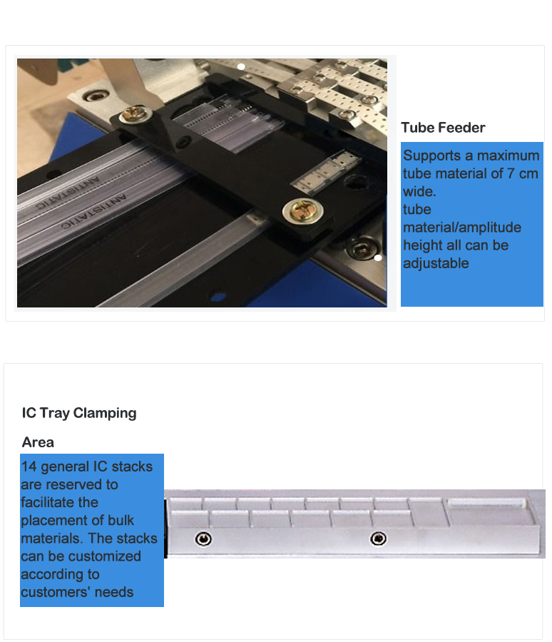All-in-one CHMT48VA Desktop SMT Pick and Place Machine + Vibration Feeder, Embedded Linux System, Prototying Batch Production