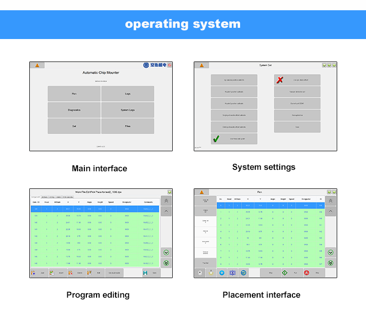 All-in-one CHMT48VA Desktop SMT Pick and Place Machine + Vibration Feeder, Embedded Linux System, Prototying Batch Production