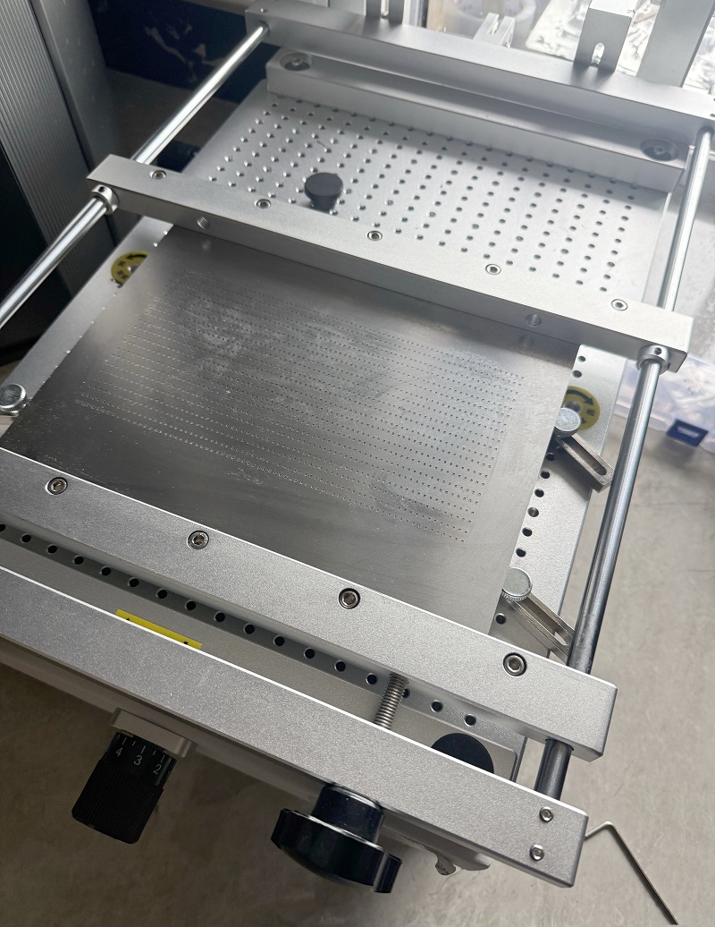 Framless Stencil Printer 4532 SMT Manual Solder Paste Printer 45x32mm with Hydraulic Cylinder