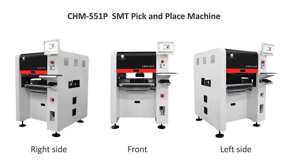 Cast-iron Structure 4-head CHM-551P SMD Pick and Place Machine